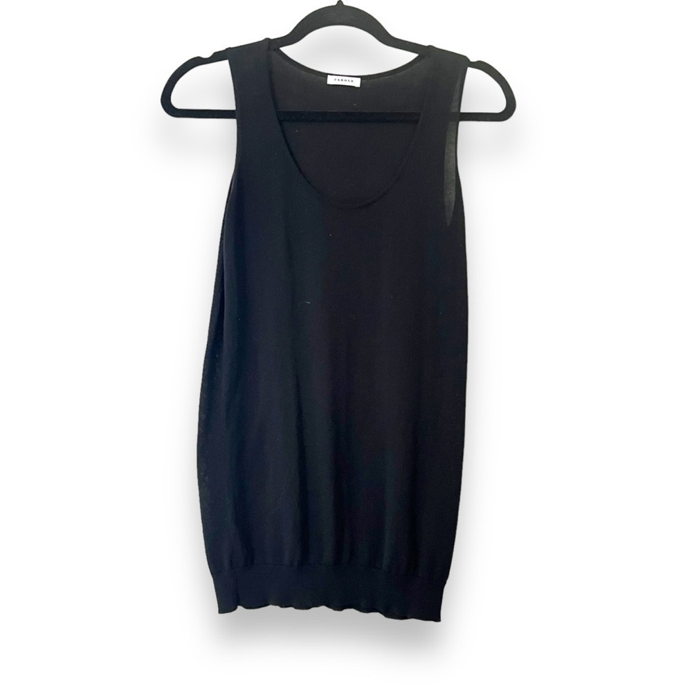 P.A.R.O.S.H. sleeveless knitted‎ top scoop neck black size XS